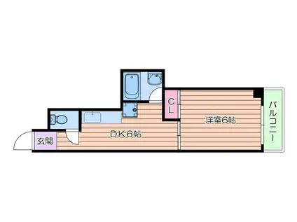 オレンジハイツ(1DK/2階)の間取り写真