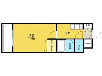 エストヴィラ東福岡(1K/3階)の間取り写真