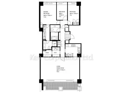 城山トラストコート(3LDK/8階)の間取り写真