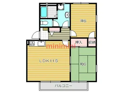 メゾンヴィータ(2LDK/1階)の間取り写真