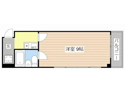 サンクリエート彦根(1K/4階)の間取り写真