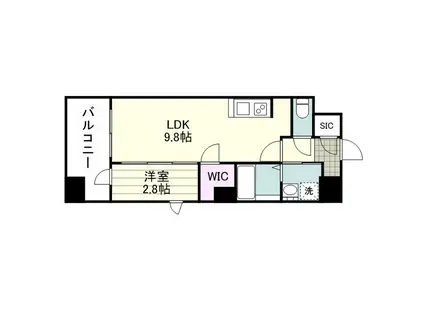 SーRESIDENCE 小川町(1LDK/2階)の間取り写真