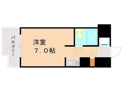 ロマネスク大橋レディース(1K/4階)の間取り写真