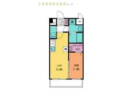 シェル新川(1LDK/2階)の間取り写真