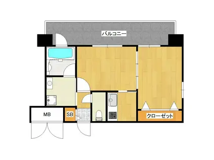 エンクレスト大手門III(2K/6階)の間取り写真