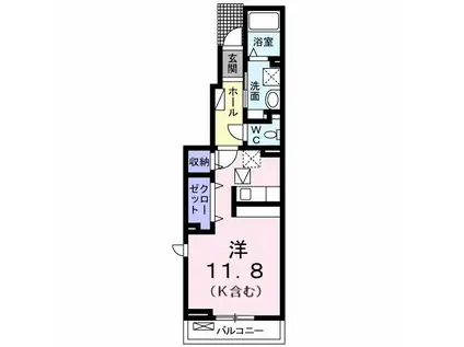 グレート アンジュ T(ワンルーム/1階)の間取り写真