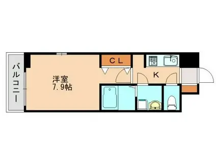 ルラーレ(1K/3階)の間取り写真