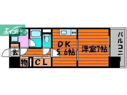 OWLSTYLE UCHISANGE(1DK/4階)の間取り写真