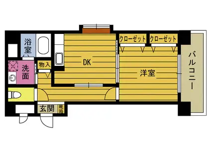 パティオハイツ豊島(1DK/1階)の間取り写真