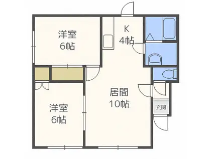 ドエル88(2LDK/2階)の間取り写真
