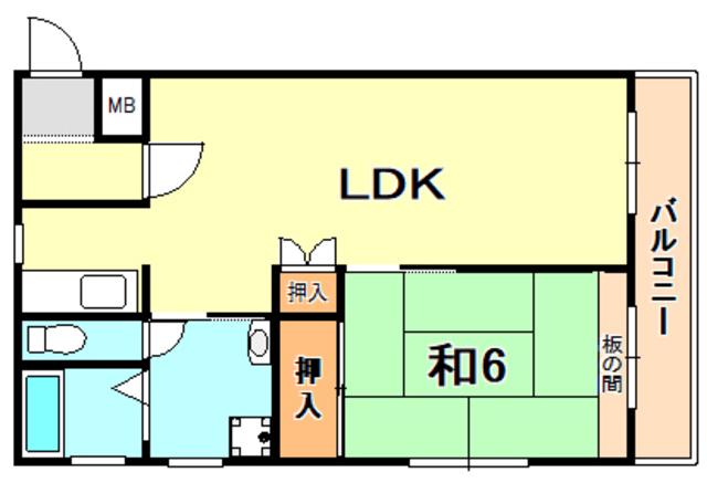 オランジュ(1LDK/3階)の間取り写真