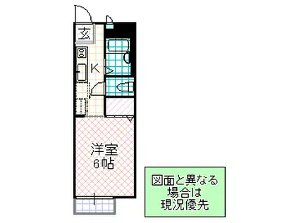 サントラピーヌ(1K/1階)の間取り写真