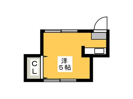 北大塚コーポ(ワンルーム/2階)の間取り写真