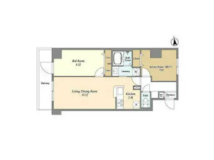 コンフォリア西尾久(1SLDK/8階)の間取り写真