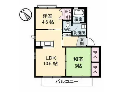 ファミールおぎくぼ(1K/3階)の間取り写真