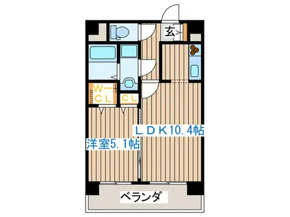 グランジュールマンション高砂駅前(1LDK/14階)の間取り写真