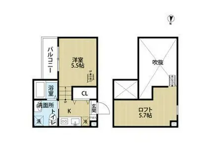 RICH HILL SUWA(ワンルーム/1階)の間取り写真