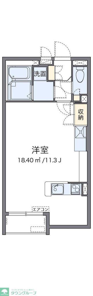 ミランダトレ ラディーチェ(ワンルーム/2階)の間取り写真