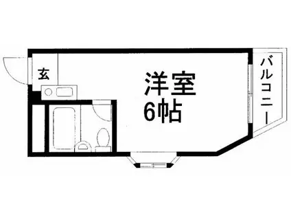 ヤスダマンション(ワンルーム/2階)の間取り写真