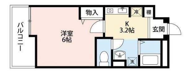 ASTREA東千葉(1K/3階)の間取り写真