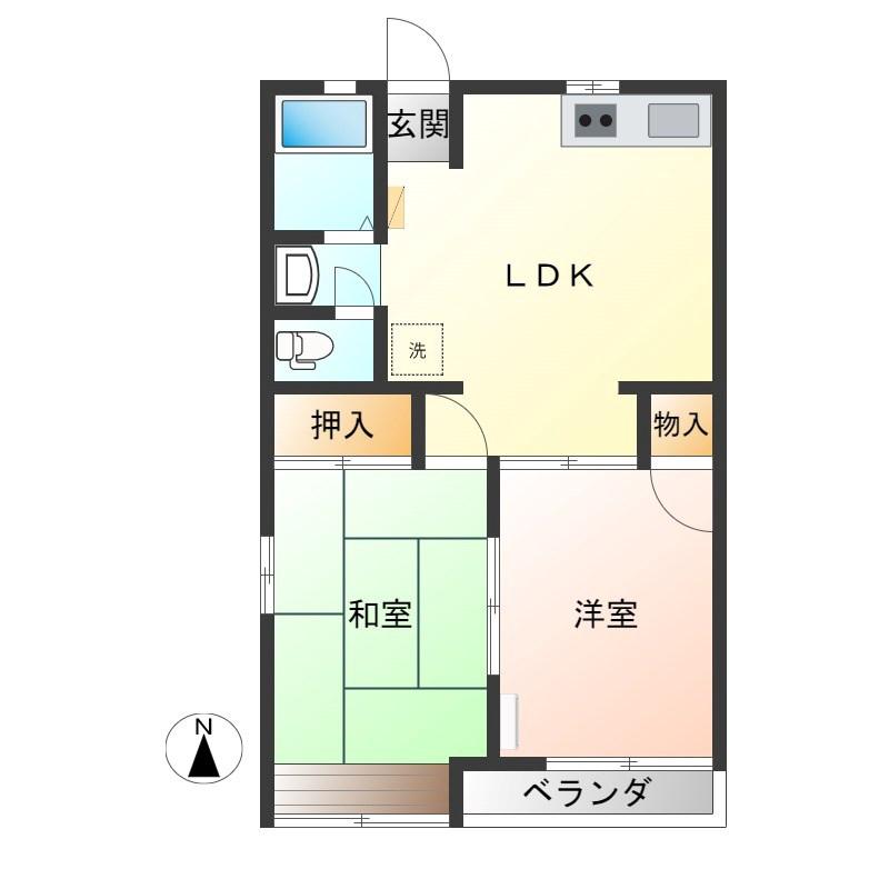 THOUSE(2LDK/2階)の間取り写真
