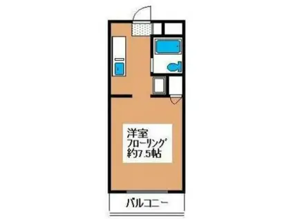 メルベイユ(1K/2階)の間取り写真