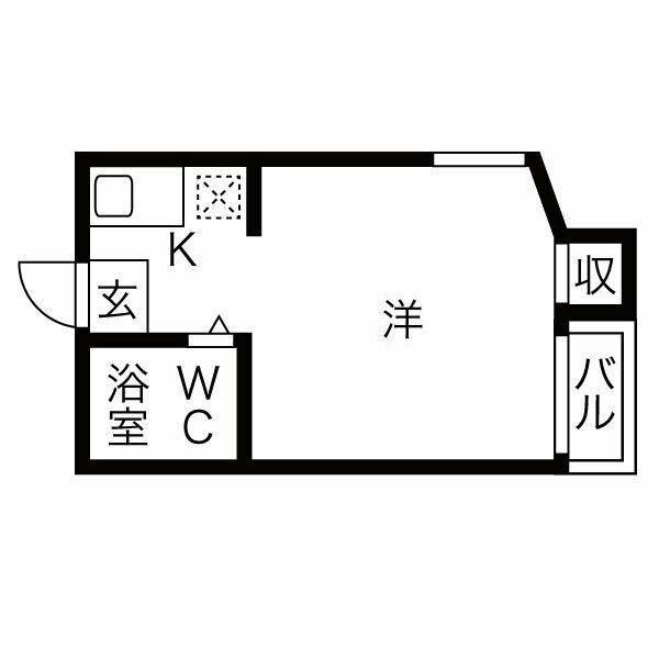 サクセス吹上(1K/3階)の間取り写真