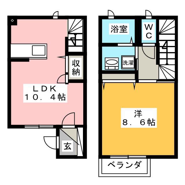 グランYOU(1LDK/1階)の間取り写真