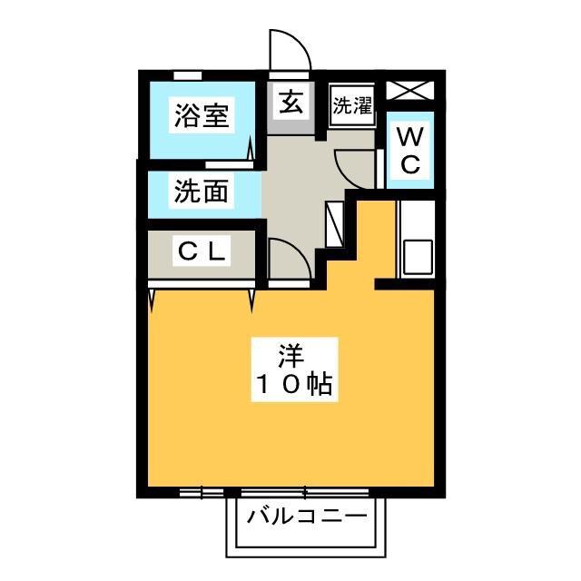 セジュール81(ワンルーム/1階)の間取り写真