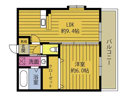 エスポワール萩原(1LDK/7階)の間取り写真
