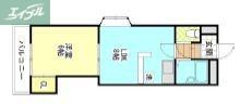 スプランドゥール野田屋町(1LDK/4階)の間取り写真