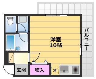 レジーナ(ワンルーム/3階)の間取り写真