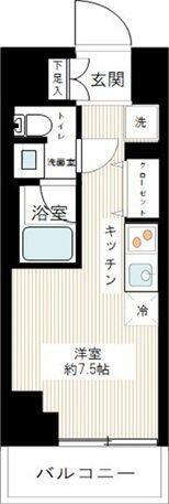 スパシエ横浜アルト(ワンルーム/5階)の間取り写真
