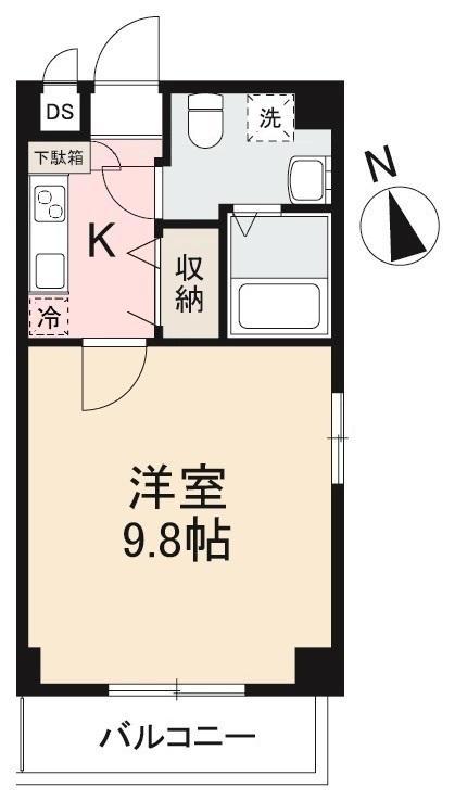 プレシャスタイム中央町ツインタワー北(1K/9階)の間取り写真