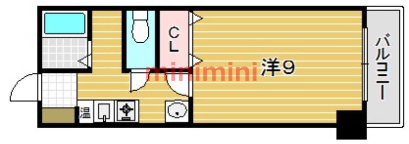 エクセレンスKU(1K/5階)の間取り写真