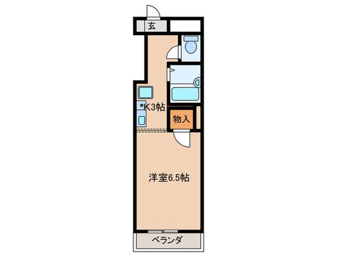 レジェンドミヤタ(1K/3階)の間取り写真