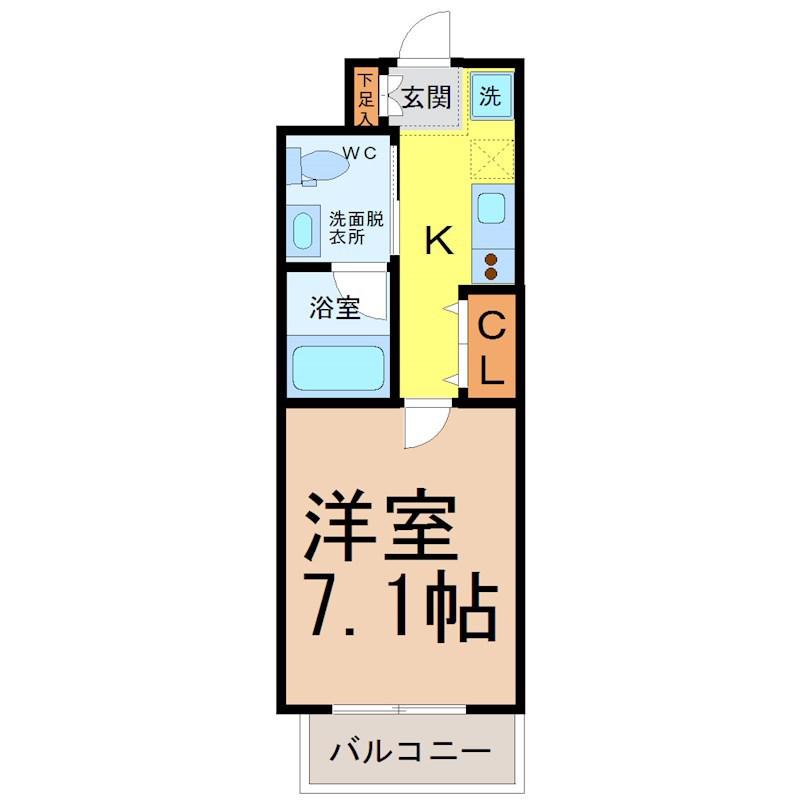 ERUZA BLDG名古屋駅前(1K/11階)の間取り写真