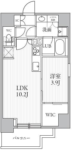 シーズンフラッツ滝野川(1LDK/5階)の間取り写真
