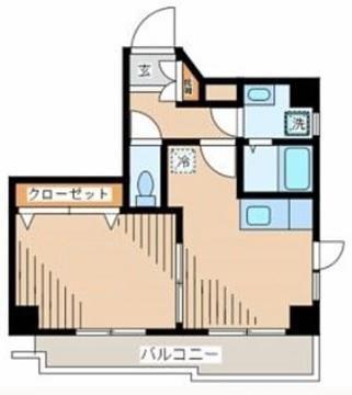 コートロングヒル(1DK/3階)の間取り写真