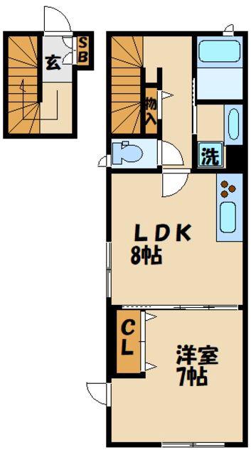 M78HOUSE(1LDK/2階)の間取り写真