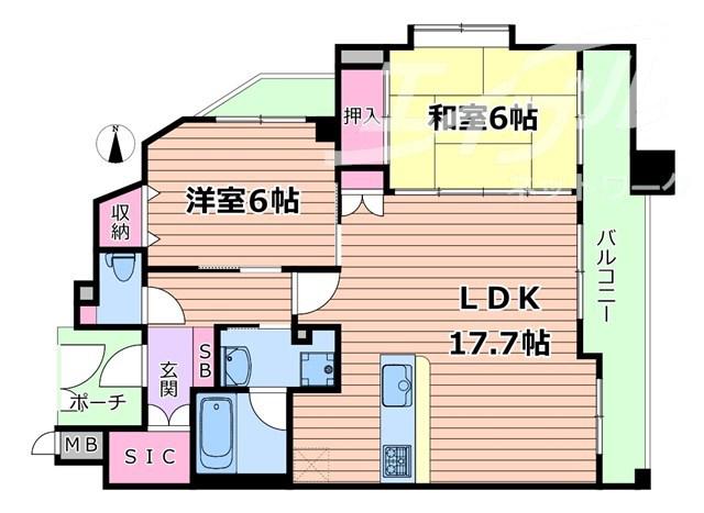 プレサンス新大阪ステーションフロント(2LDK/11階)の間取り写真