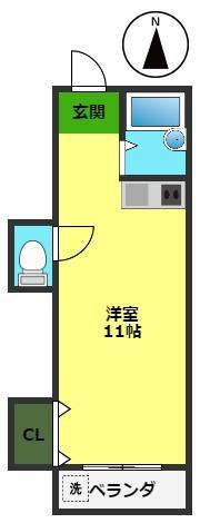 ラパンISHITATE(ワンルーム/3階)の間取り写真