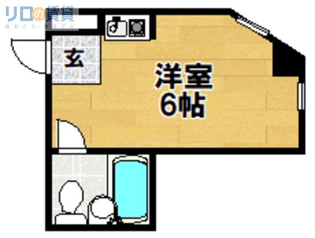 カムネス経大前(ワンルーム/2階)の間取り写真