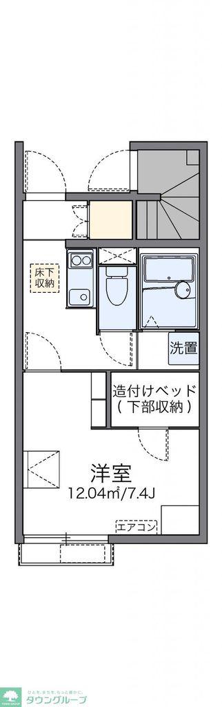 レオネクスト山茶花(1K/1階)の間取り写真