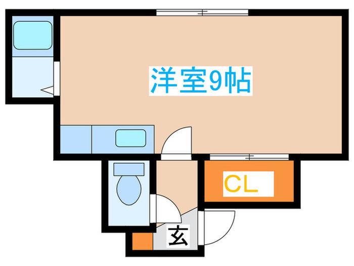 LEE美園(ワンルーム/2階)の間取り写真
