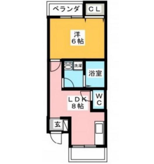 セントラル壱番館(1LDK/2階)の間取り写真