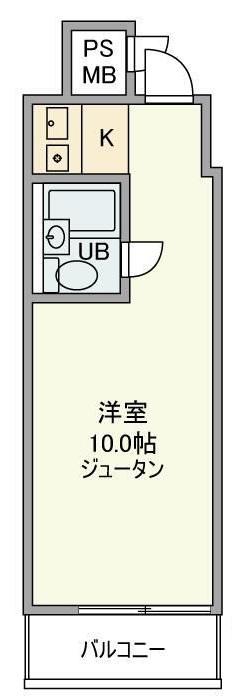 タウンハイツ銀座(ワンルーム/4階)の間取り写真