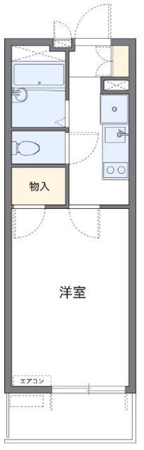 レオパレスクオラ44223(1K/1階)の間取り写真