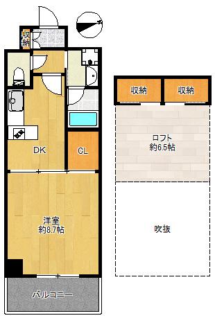 レクシア鶴見(1LDK/6階)の間取り写真