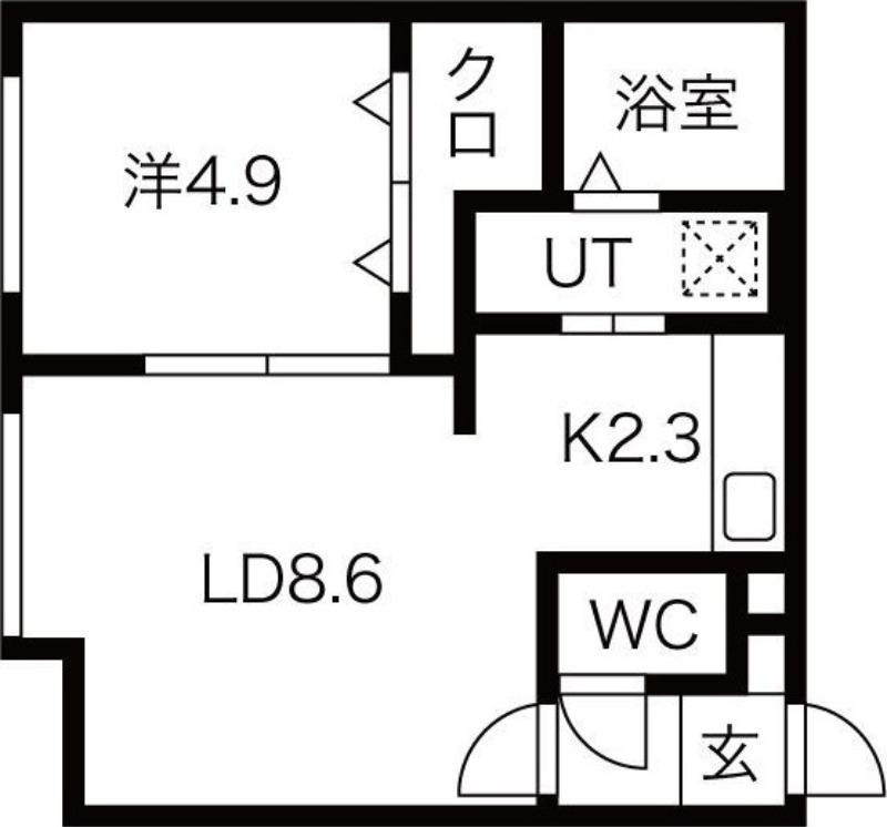 アクアトピアN21(1LDK/3階)の間取り写真